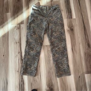 Vintage Y2K Corduroy Paisley Pants